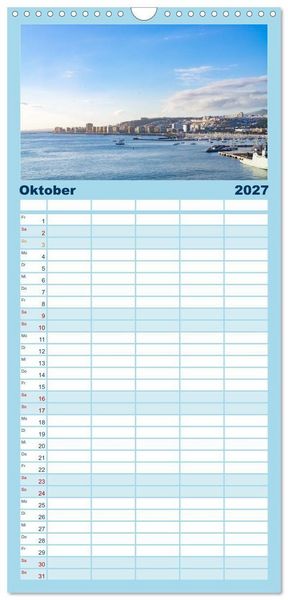 Produktbild: Familienplaner 2027 - Kanaren - wundersch&ouml;ne Inseln im Atlantik mit 5 Spalten (Wandkalender, 21 x 45 cm) CALVENDO