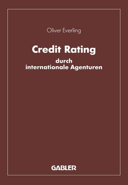 Produktbild: Credit Rating durch internationale Agenturen