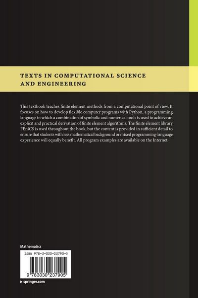 Produktbild: Introduction to Numerical Methods for Variational Problems