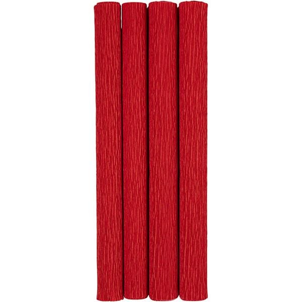 Produktbild: Creativ Company Krepppapier, Blatt 25x60 cm, Kreppanteil: 180%, 105 g, Rot, 4 Blatt