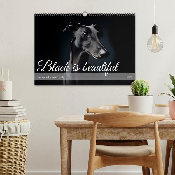 Produktbild: Black is beautiful (Wandkalender 2026 DIN A3 quer), CALVENDO Monatskalender