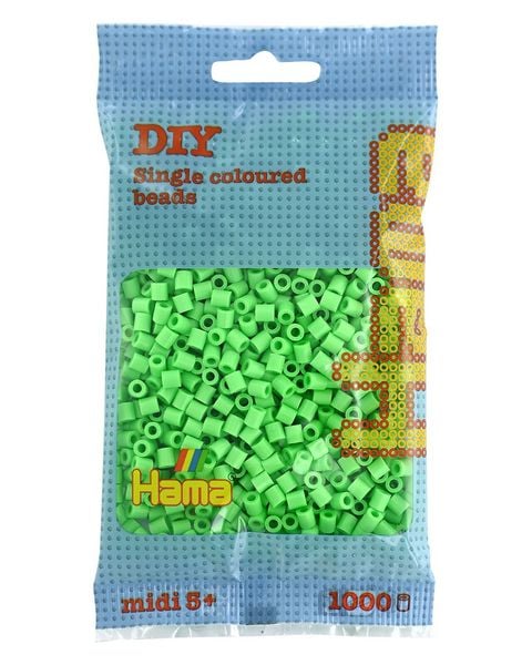 Produktbild: Hama&reg; B&uuml;gelperlen Midi - Pastell Gr&uuml;n 1000 Perlen.