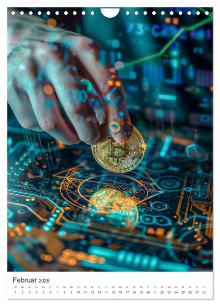 Produktbild: Bitcoin Welten (Wandkalender 2026 DIN A4 hoch), CALVENDO Monatskalender