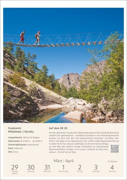 Produktbild: Wanderlust Wochen-Kulturkalender 2027 - 53 Touren von der K&uuml;ste bis zu den Alpen