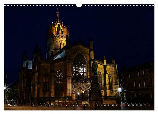 Produktbild: Edinburgh - D&ugrave;n &Egrave;ideann (Wandkalender 2026 DIN A3 quer), CALVENDO Monatskalender
