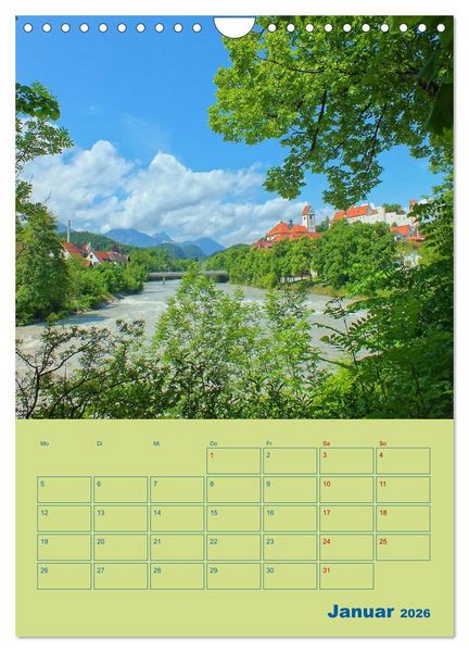 Produktbild: F&uuml;ssen - Ein Allg&auml;uer Terminplaner (Wandkalender 2026 DIN A4 hoch), CALVENDO Monatskalender
