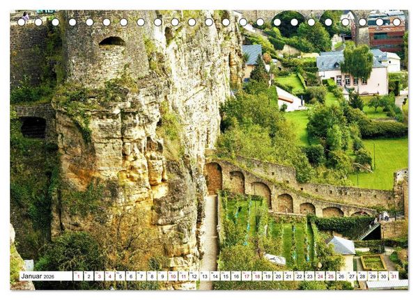 Produktbild: Luxemburg entlang des Wenzelwegs (Tischkalender 2026 DIN A5 quer), CALVENDO Monatskalender