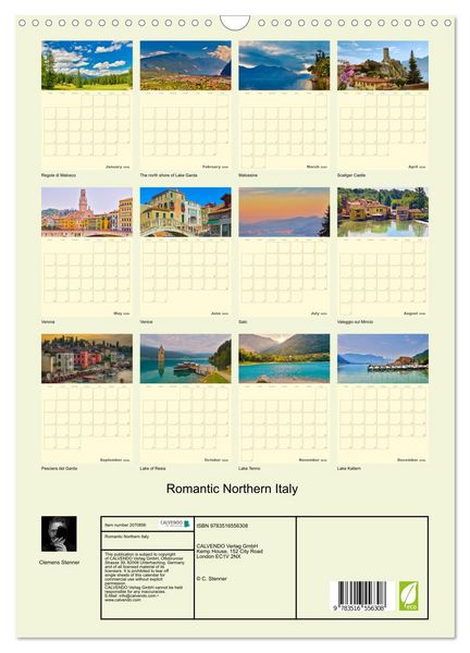 Produktbild: Romantic Northern Italy (Wall Calendar 2026 DIN A3 portrait), CALVENDO 12 Month Wall Calendar