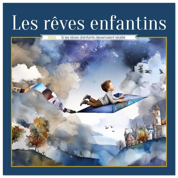 Produktbild: Les r&ecirc;ves enfantins (Calendrier mural carr&eacute; 2026 30x30 cm) Calendrier double avec une page pour vos prises de notes