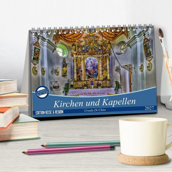 Produktbild: Kirchen und Kapellen (Tischkalender 2027 DIN A5 quer), CALVENDO Monatskalender