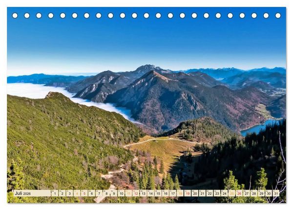 Produktbild: Deutsche Alpen, eine Reise von Lindau am Bodensee bis Berchtesgaden (Tischkalender 2026 DIN A5 quer), CALVENDO Monatskalender
