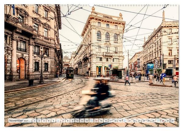 Produktbild: Italienisches Stadtgefl&uuml;ster, Rom - Mailand - Florenz (hochwertiger Premium Wandkalender 2027 DIN A2 quer), Kunstdruck in Hochglanz