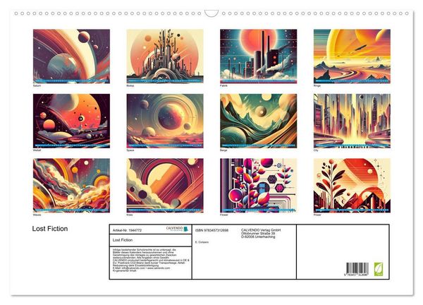 Produktbild: Lost Fiction (Wandkalender 2026 DIN A2 quer), CALVENDO Monatskalender