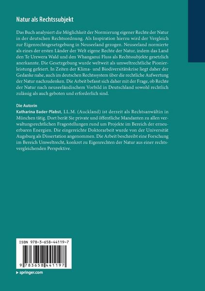Produktbild: Natur als Rechtssubjekt