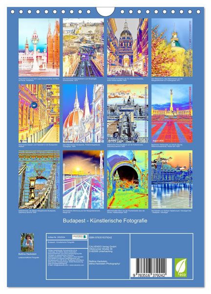 Produktbild: Budapest - K&uuml;nstlerische Fotografie (Wandkalender 2026 DIN A4 hoch), CALVENDO Monatskalender