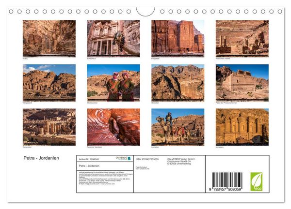Produktbild: Petra - Jordanien (Wandkalender 2026 DIN A4 quer), CALVENDO Monatskalender