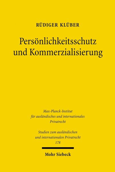Produktbild: Pers&ouml;nlichkeitsschutz und Kommerzialisierung