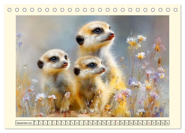 Produktbild: Erdm&auml;nnchen. Kleine Helden der Savanne (Tischkalender 2027 DIN A5 quer), CALVENDO Monatskalender