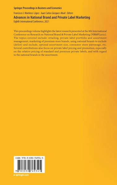 Produktbild: Advances in National Brand and Private Label Marketing