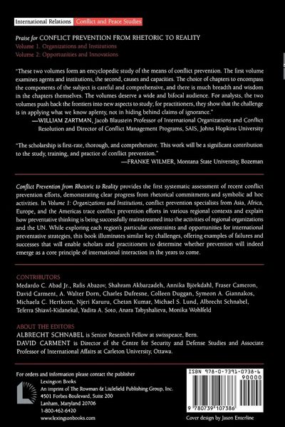 Produktbild: Conflict Prevention from Rhetoric to Reality