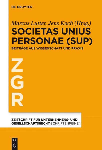 Produktbild: Societas Unius Personae (SUP)