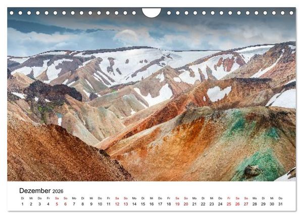 Produktbild: Island - Elemente der Natur (Wandkalender 2026 DIN A4 quer), CALVENDO Monatskalender