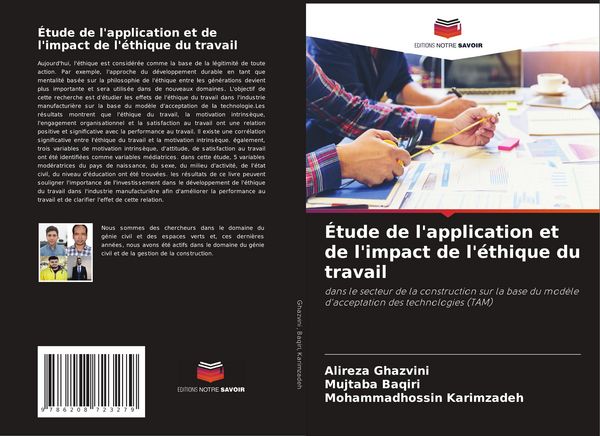 Produktbild: &Eacute;tude de l'application et de l'impact de l'&eacute;thique du travail