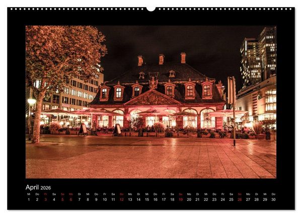 Produktbild: Frankfurt bei Nacht 2026 (Wandkalender 2026 DIN A2 quer), CALVENDO Monatskalender