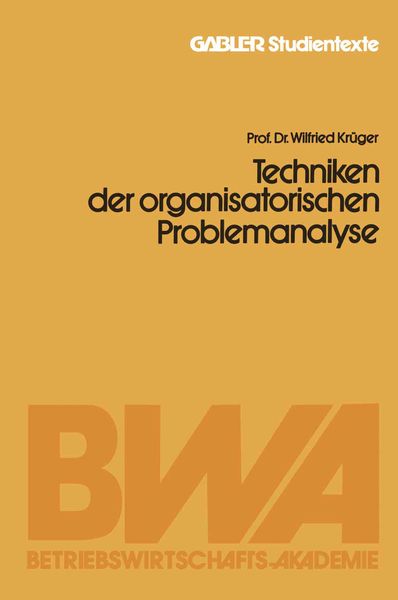Produktbild: Techniken der organisatorischen Problemanalyse