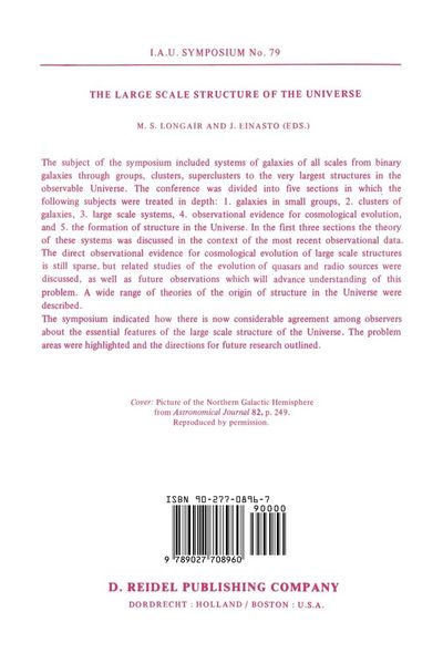 Produktbild: The Large Scale Structure of the Universe