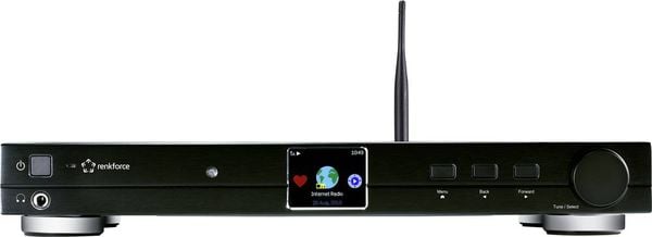 Renkforce RF-DAB-IR1700 Radio-Adapter DAB+, UKW, Internet WLAN, LAN, Bluetooth®, DLNA, Internetradio  DLNA-fähig Schwarz