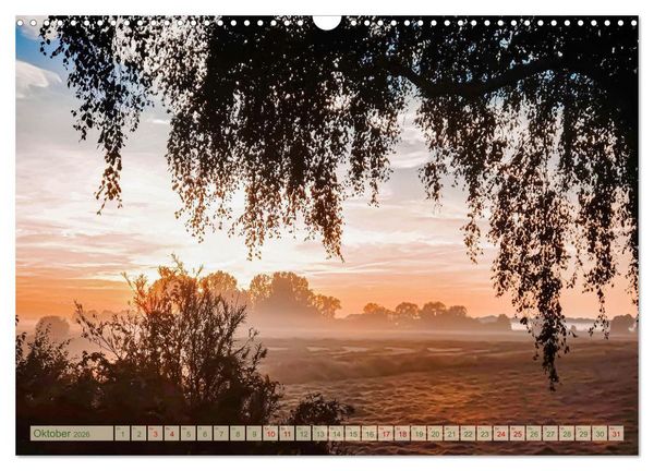 Produktbild: Morgengl&uuml;hen & Nebelschimmer (Wandkalender 2026 DIN A3 quer), CALVENDO Monatskalender
