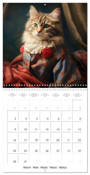 Produktbild: Les chats branch&eacute;s (Calendrier mural carr&eacute; 2026 30x30 cm) Calendrier double avec une page pour vos prises de notes
