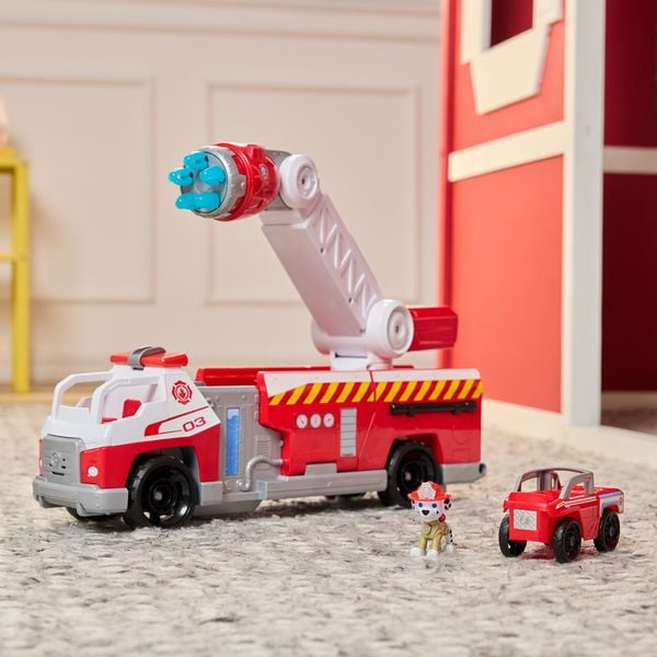 Produktbild: PAW Patrol Fire Rescue - Marshalls Deluxe Feuerwehr-Truck, 50 cm lang, mit Marshall Hundefigur