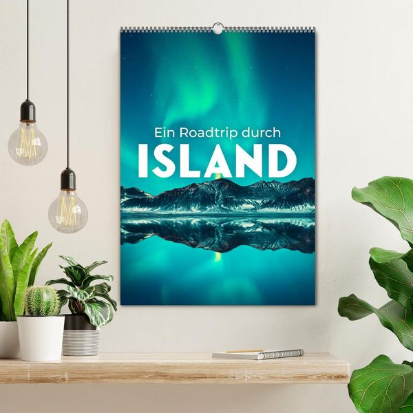 Produktbild: Ein Roadtrip durch Island (Wandkalender 2026 DIN A2 hoch), CALVENDO Monatskalender
