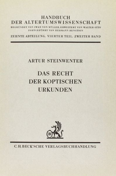 Produktbild: Das Recht der koptischen Urkunden