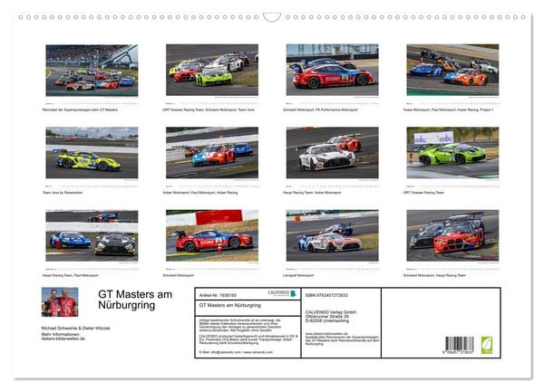 Produktbild: GT Masters am N&uuml;rburgring (Wandkalender 2026 DIN A2 quer), CALVENDO Monatskalender