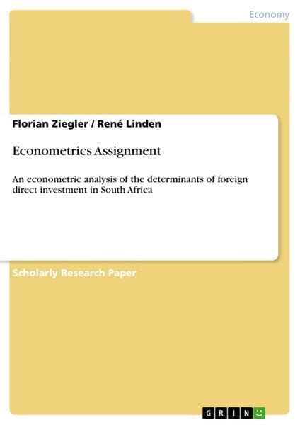 Produktbild: Econometrics Assignment