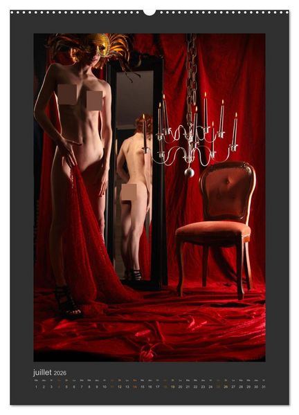Produktbild: Lingerie dans le miroir (Calendrier mural 2026 DIN A2 horizontal), CALVENDO calendrier mensuel