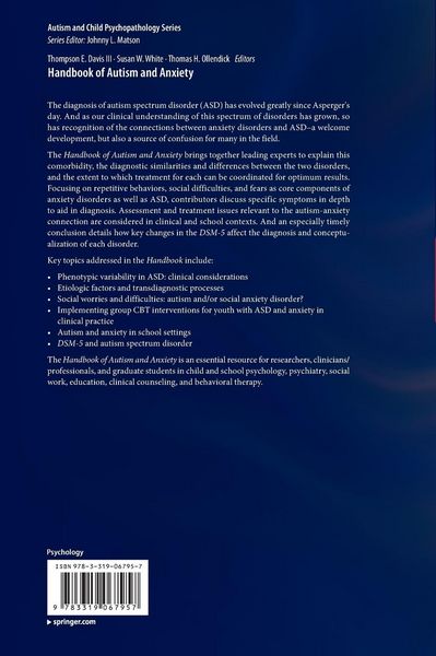 Produktbild: Handbook of Autism and Anxiety