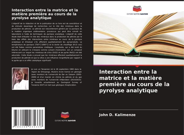 Produktbild: Interaction entre la matrice et la mati&egrave;re premi&egrave;re au cours de la pyrolyse analytique
