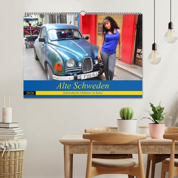 Produktbild: Alte Schweden - Schwedische Oldtimer in Kuba (Wandkalender 2026 DIN A2 quer), CALVENDO Monatskalender