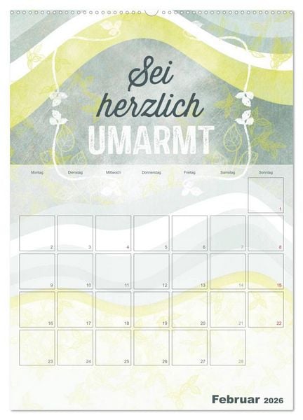 Produktbild: Liebe macht gl&uuml;cklich (hochwertiger Premium Wandkalender 2026 DIN A2 hoch), Kunstdruck in Hochglanz