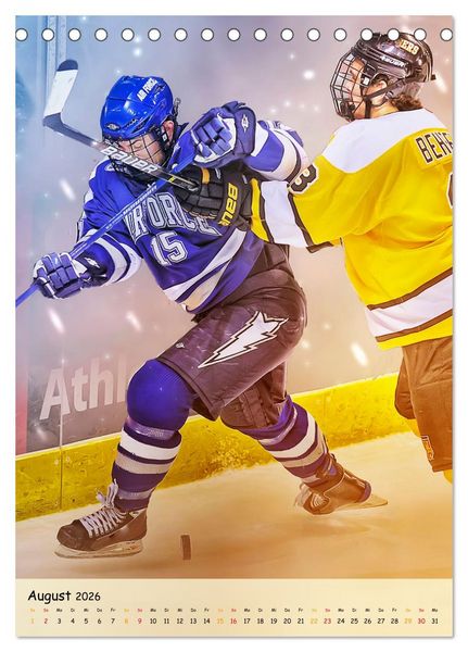 Produktbild: Eishockey Leidenschaft (Tischkalender 2026 DIN A5 hoch), CALVENDO Monatskalender