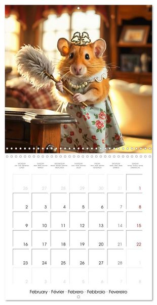 Produktbild: Hamster housekeeping - little paws and big Jobs (Wall Calendar 2026 12 &times; 12 Inch) CALVENDO 12 Month Wall Calendar