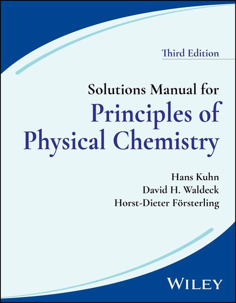 Produktbild: Solutions Manual for Principles of Physical Chemistry, 3rd Edition, Solutions Manual