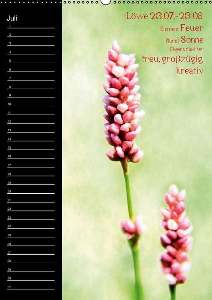 Produktbild: Naturbilder mit Sternzeichen / Geburtstagskalender (Wandkalender immerw&auml;hrend DIN A2 hoch)