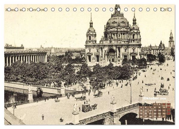 Produktbild: Gr&uuml;&szlig;e aus Berlin &ndash; Die Stadt in historischen Ansichten (Tischkalender 2026 DIN A5 quer), CALVENDO Monatskalender