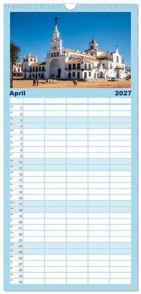 Produktbild: Familienplaner 2027 - Pen&iacute;nsula Ib&eacute;rica mit 5 Spalten (Wandkalender, 21 x 45 cm) CALVENDO