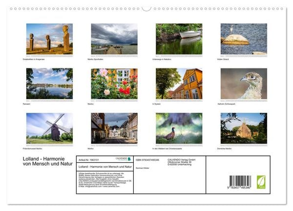 Produktbild: Lolland - Harmonie von Mensch und Natur (hochwertiger Premium Wandkalender 2026 DIN A2 quer), Kunstdruck in Hochglanz